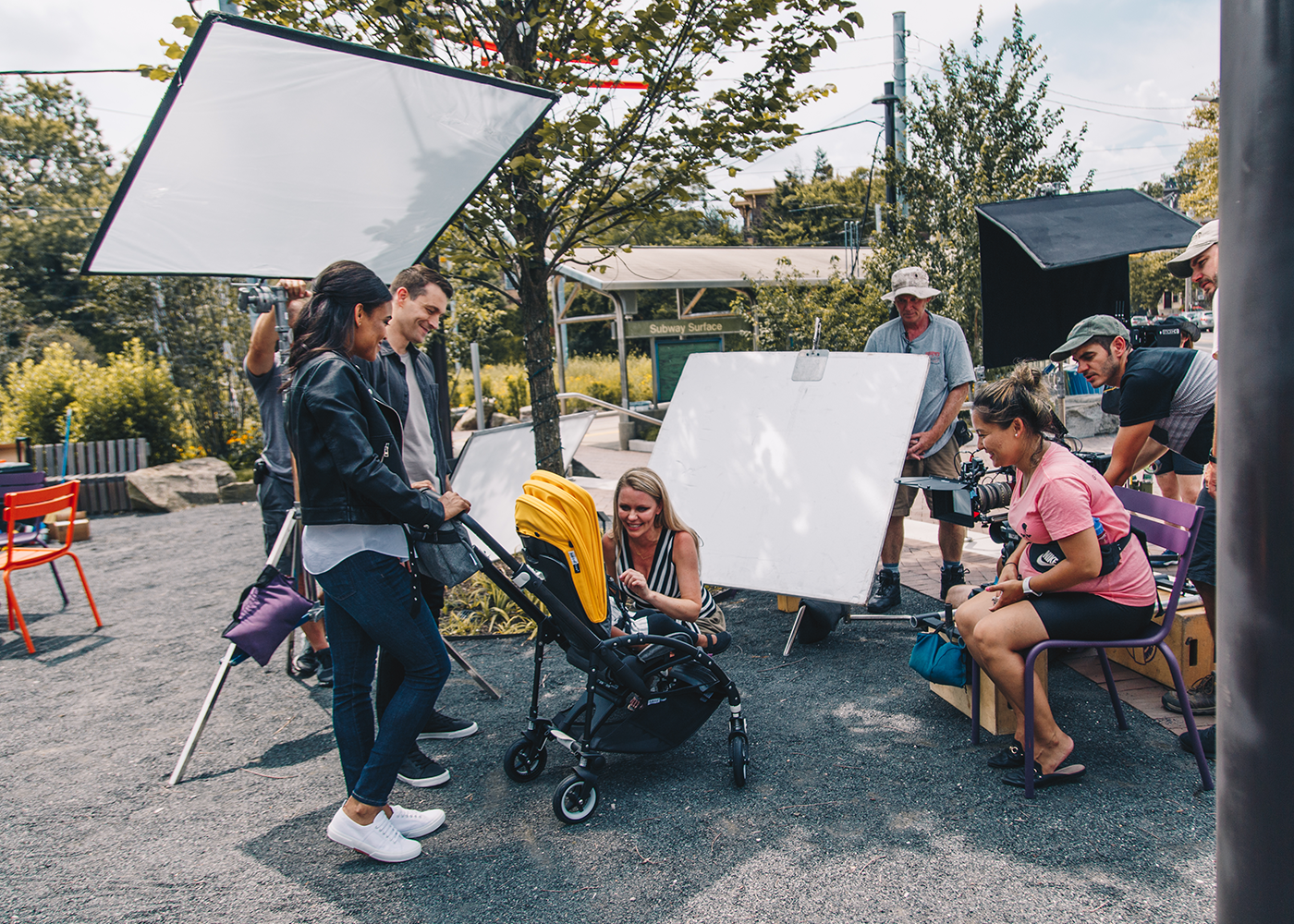 Professional Camera Crew Outside