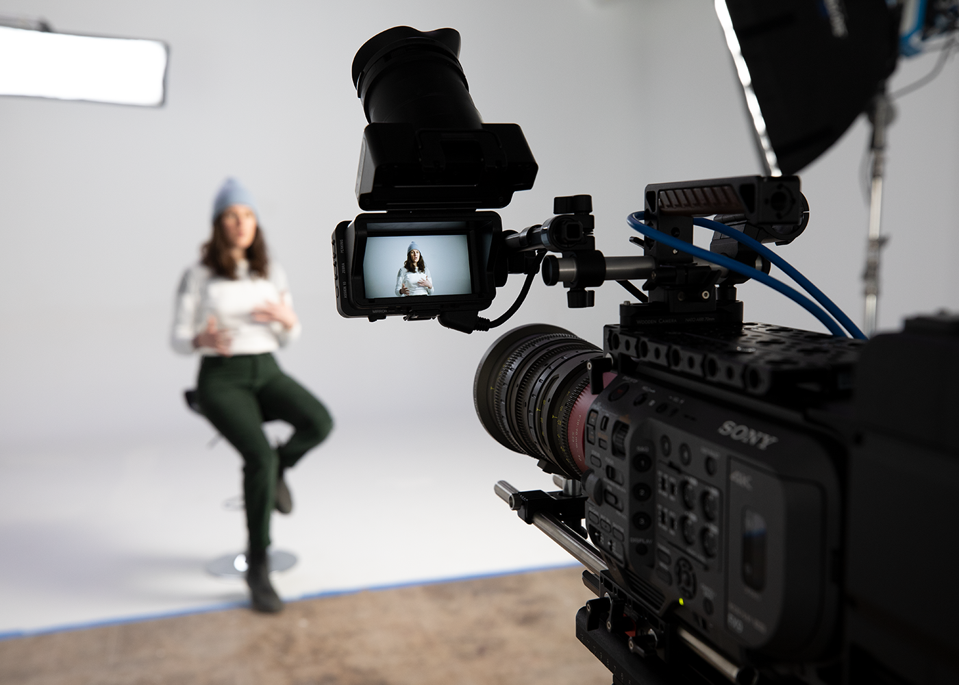 Professional Camera Crew In Studio